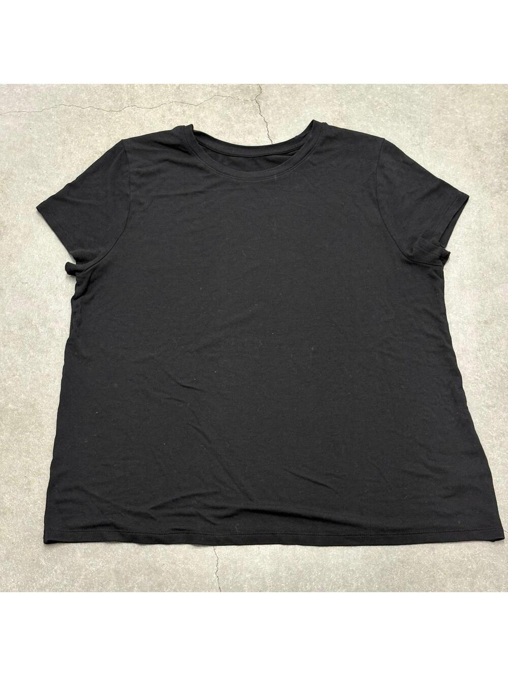 A New Day Plain Black T Shirt Top